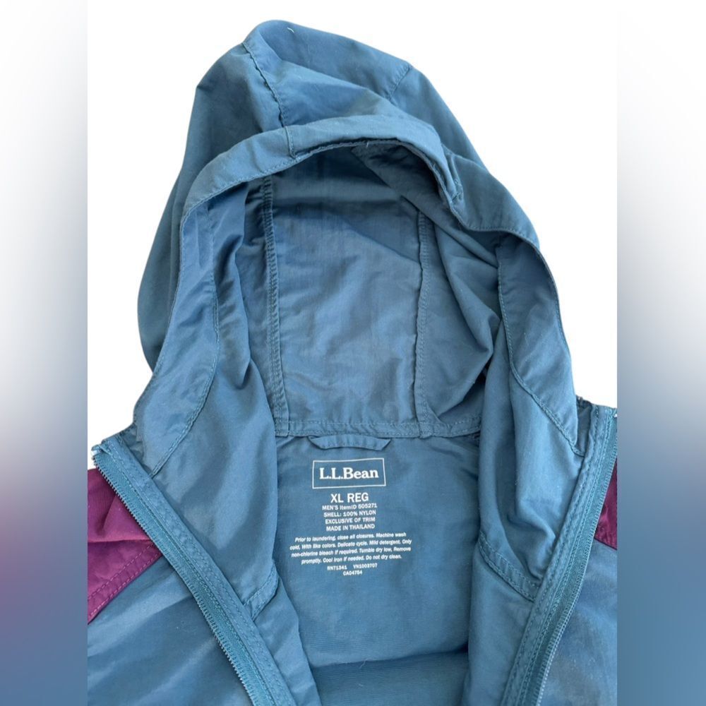L.L. Bean Vintage Anorak Colorblock Aztec Jacket Multi Color Size XL Reg - Picture 6 of 8